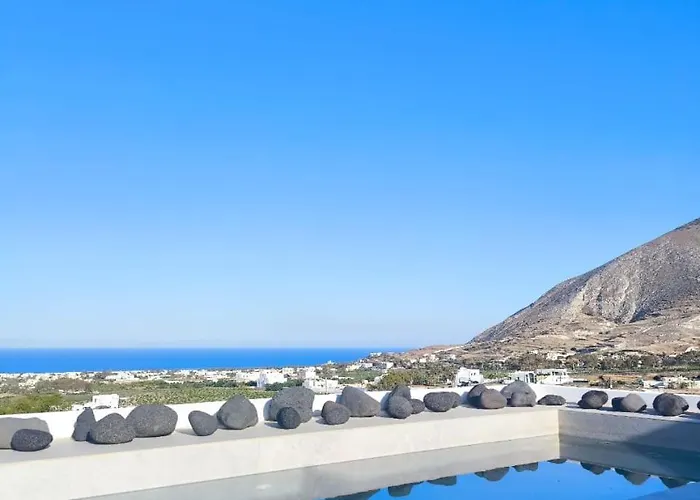 アパート Exo Santorini Sea View Private Pool And Éxo Goniá